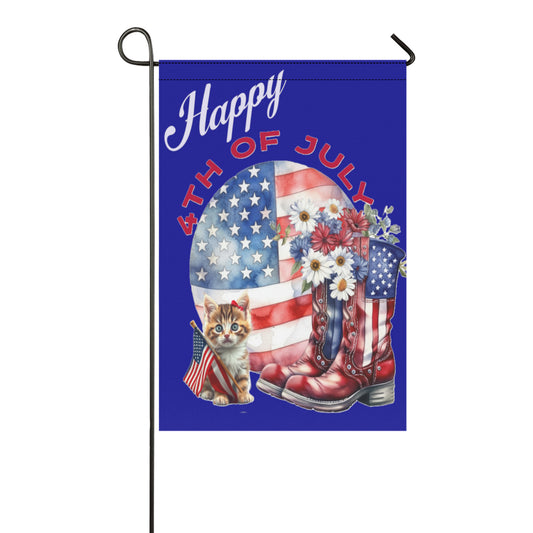 Cowgirls Love Kittens 4th of July Garden Flag 12" x 18" (Made in USA)
