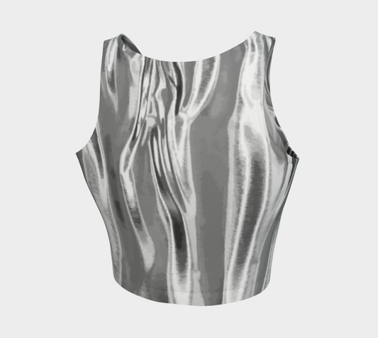 Women's Molten Silver Athletic Crop Top