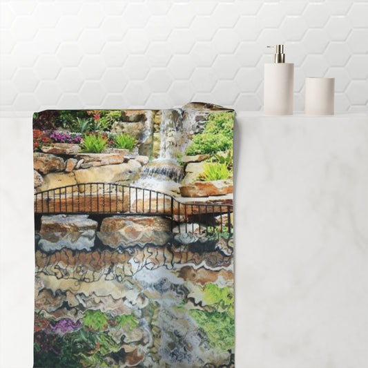 Tropical Waterfall Mink Cotton Towel