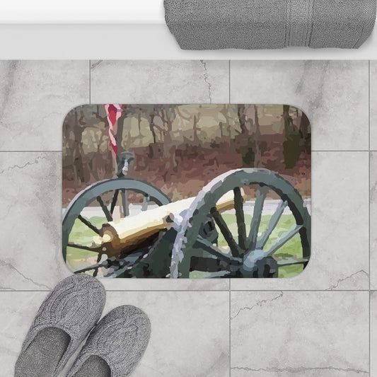 Alfombra de baño con reproducción de cañón de la Guerra Civil