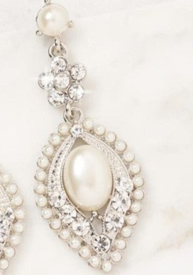 Vintage Pearl Formal Drop Earrings