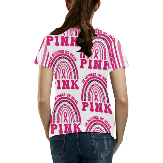 Camiseta para mujer "We Wear Pink in October" (fabricada en EE. UU.)
