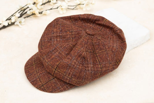 Women's Fashionable Plaid Newsboy Caps