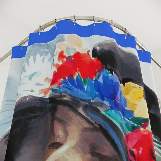 Fashionable Lady Floral Elegance Shower Curtain - Vibrant Floral Design for a Chic Bathroom