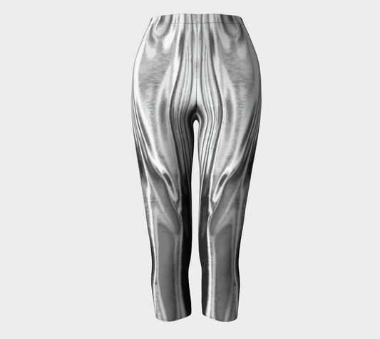 Women's Molten Silver Capri Yoga Leggings