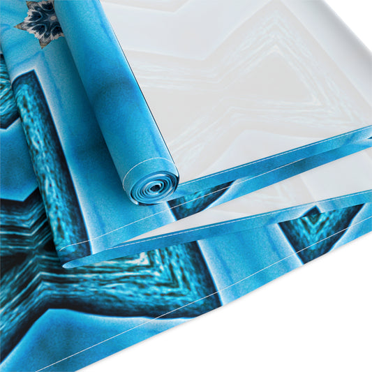 Camino de mesa con diamantes azules, decoración para comedor