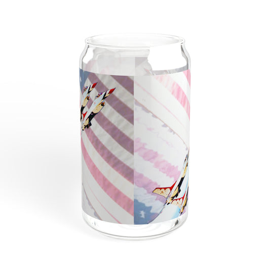 Vaso para sorbos con la bandera de EE. UU., aviones de la Fuerza Aérea de EE. UU., 16 oz