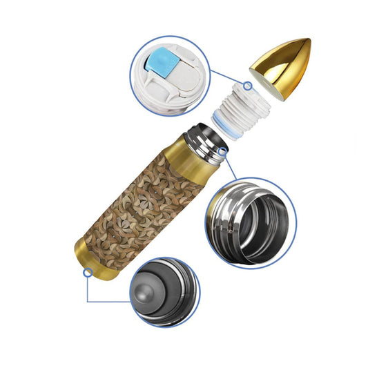 Wooden Panels 16 oz Bullet Shaped Stainless Steel Tumbler