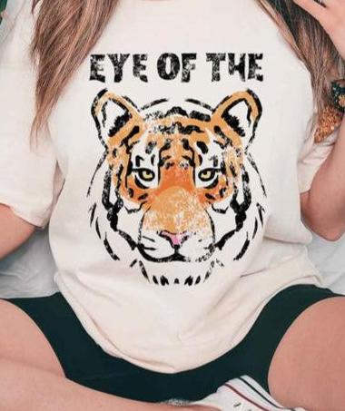 Camiseta gráfica unisex Ojo de Tigre para niños
