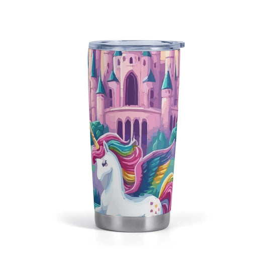 Unicorn Fantasy Castle Stainless Steel 20oz Travel Tumbler (Made in USA)