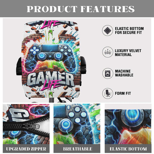 Game Controller Gamer Life Chair Cover (Made in USA)