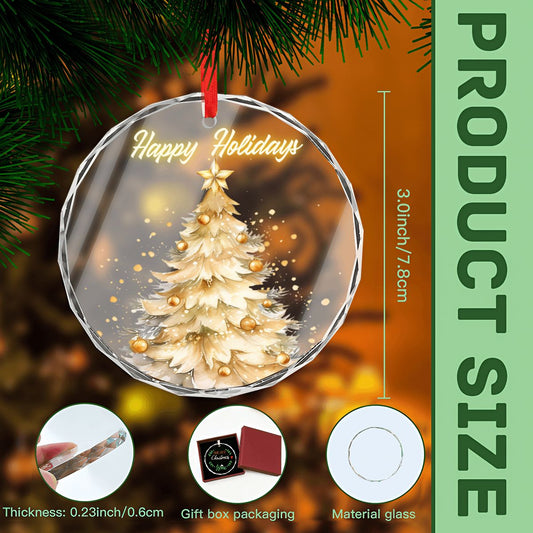 Round Glass Christmas Ornament (Made in USA) sianybdesignsElegantGoldChristmasstarsoftandinvitinglig625b0fca50ed4081916351826163c652 sianybdesignsElegantGoldChristmaschristmastreesoftandin5c22f21e5583