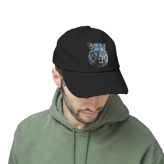 Gorra de béisbol desgastada unisex Wildcat azul