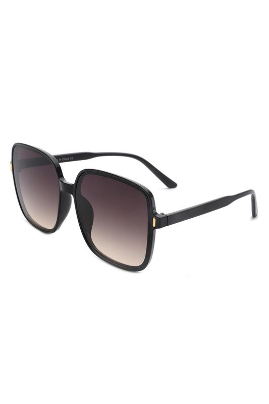 Gafas de sol de moda con parte superior plana y cuadradas clásicas para mujer
