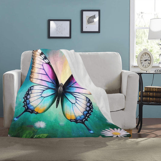 Beautiful Butterfly Blanket Ultra-Soft Micro Fleece Blanket 40" x 50" (Made in USA)