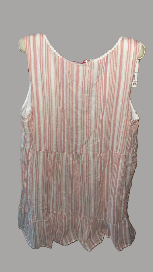 Ronni Nicole Pink Striped Short Dress - size XL
