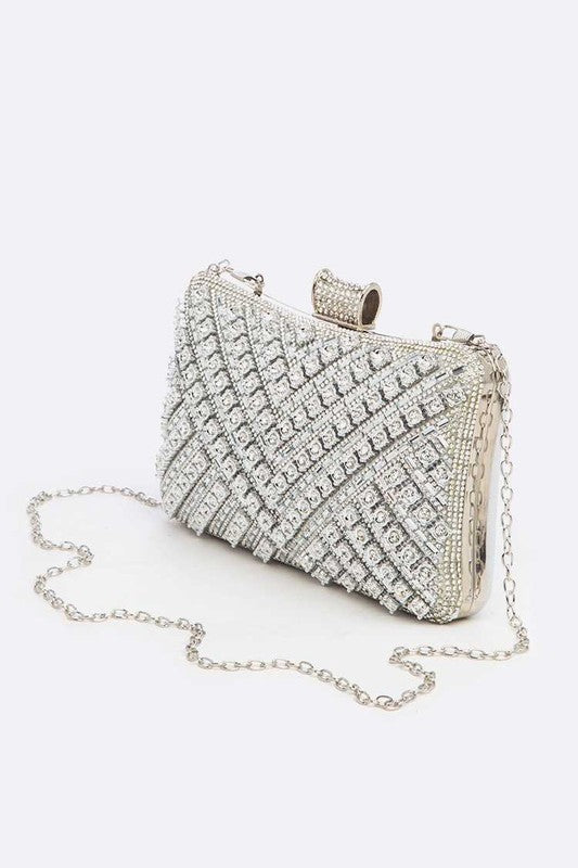 Bolso de mano Crystal Iconic Box Clutch