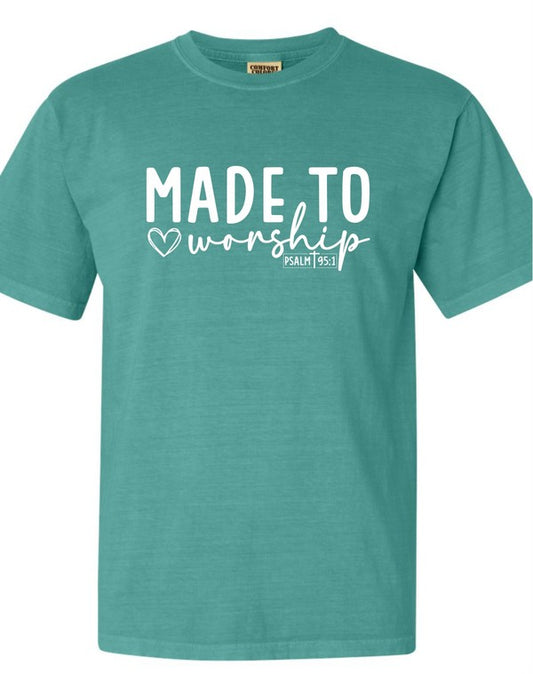 Made to Worship Psalm 95:1 Comfort Colors Plus Size Unisex T-shirt