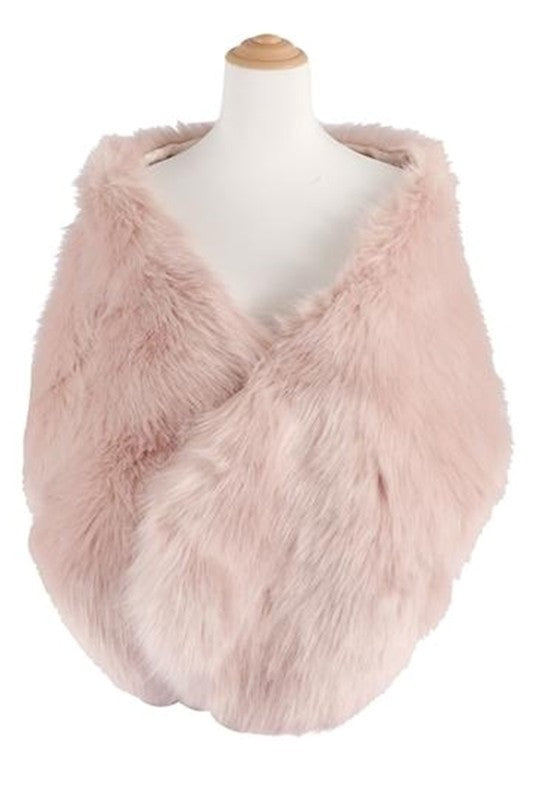 Faux Fur Formal Winter Shawl Scarf