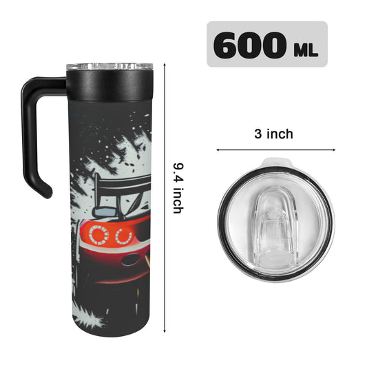 Race Car Winner 600ml Insulated Water Bottle with Screw On Handle