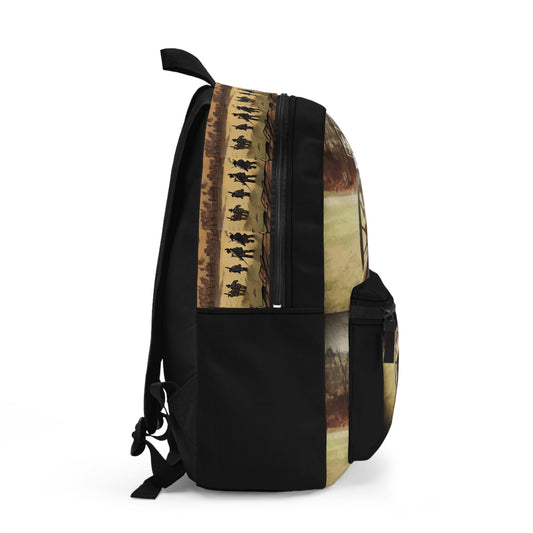 Vintage Civil War Backpack, Historical Travel Bag, Unique Canvas Rucksack, Gift for History Lovers, School & Adventure Gear