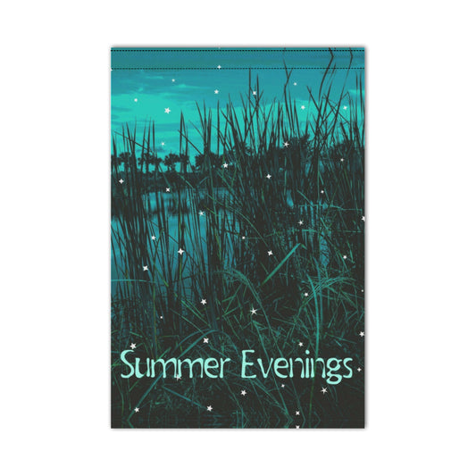Bandera de jardín "Noches de verano" de 30 x 45 cm (fabricada en EE. UU.)
