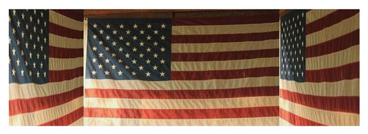 3D Box with American Flags - Yoga Mat