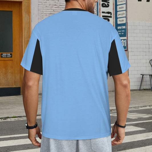 Men's Slam Dunk Basketball Blue All Over Print Graphic T-Shirt