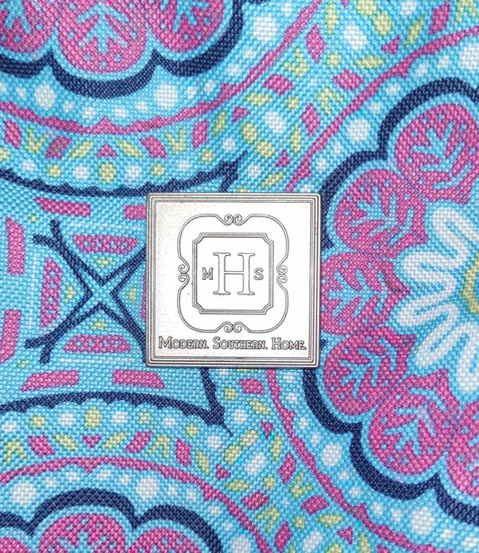 Modern Southern Home Pink and Blue Tote Bag - preowned