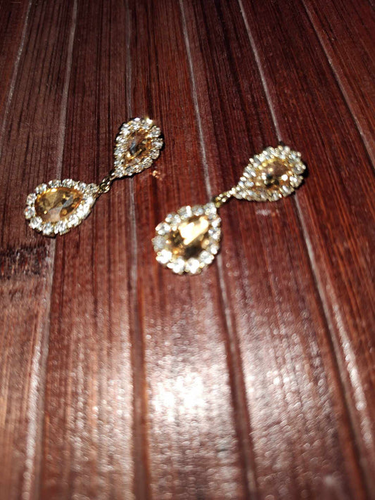 Conjunto de joyas amarillas de 4 piezas para mujer