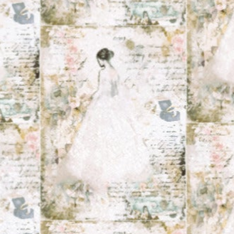 Vintage Bride Wedding Custom Gift Wrapping Paper - 58"x 23" (Made in USA)