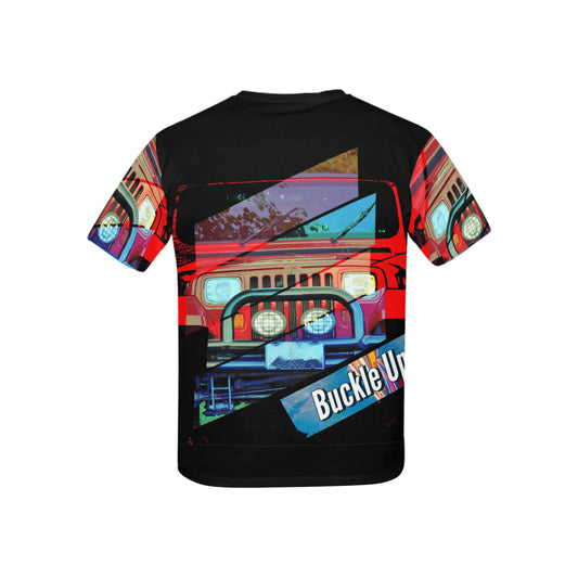 Camiseta infantil con estampado "Abróchate el cinturón!" 4x4 (Hecha en EE. UU.)