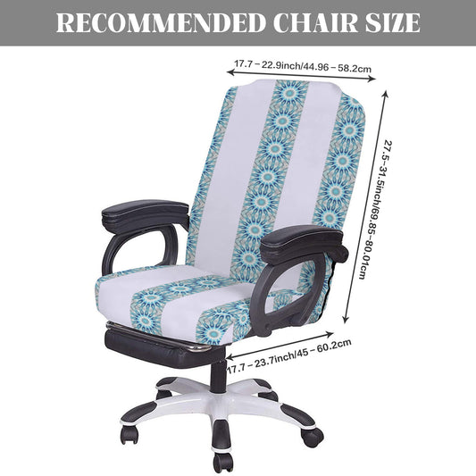 Green & White Stripes Office Chair Cover | Ships from USA