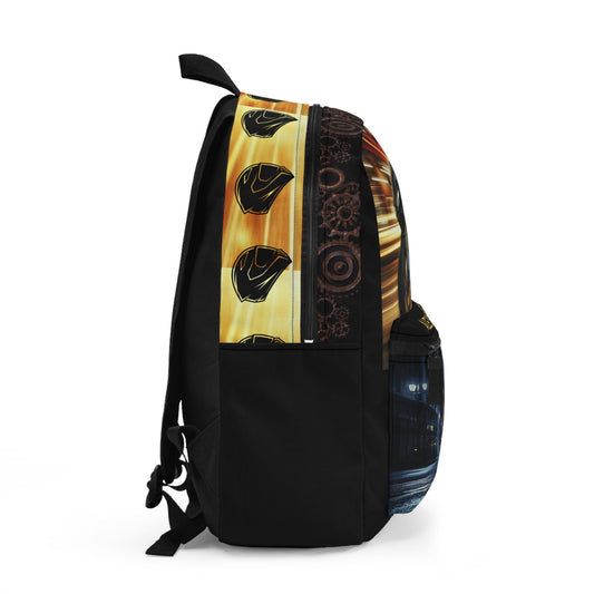Speeding Motorcycle Rider Backpack | Custom Name Travel Bag