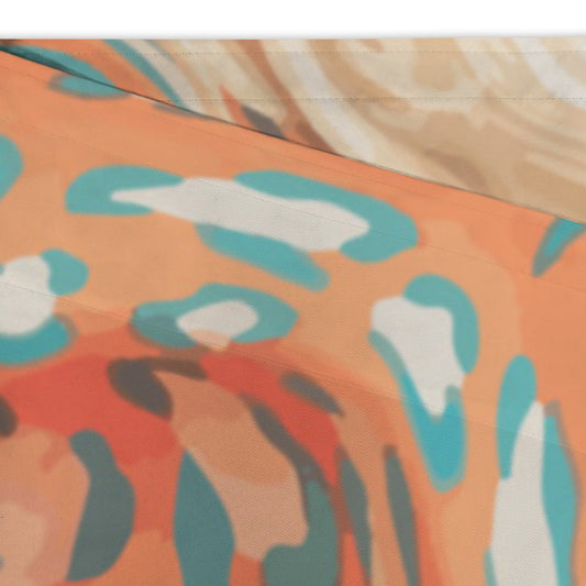 Orange Marble Short Vallance Window Curtain - 60x18inch(Made in USA)