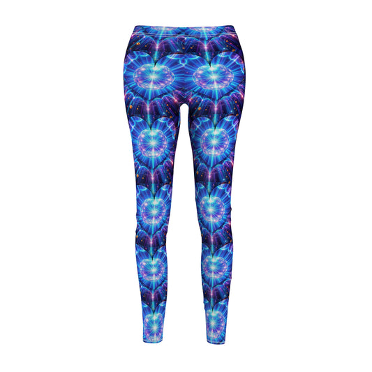 Vibrant Electric Blue Design Activewear Yoga Pants