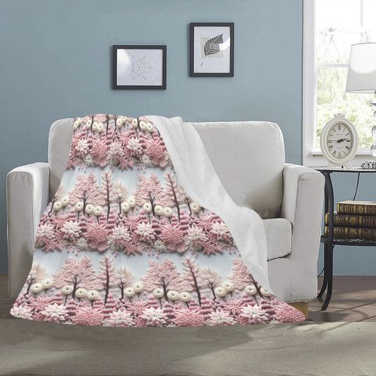 Pink Forest Ultra-Soft Micro Fleece Blanket (Made In USA)