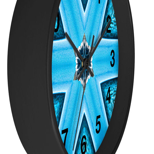 Blue Star Diamond Pattern Wall Clock