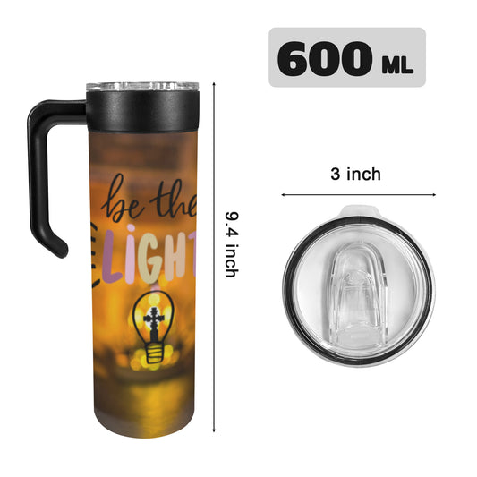 Be the Light 20oz Insulated Water Bottle with Screw On Handle