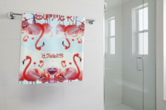 Pink Flamingos Summer Design Beach or Bath Towel - 61.4" x 30.3"