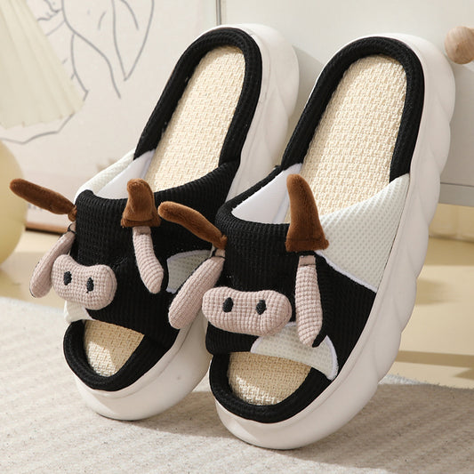 Cute Cartoon Cow Non-slip Slides Sandals