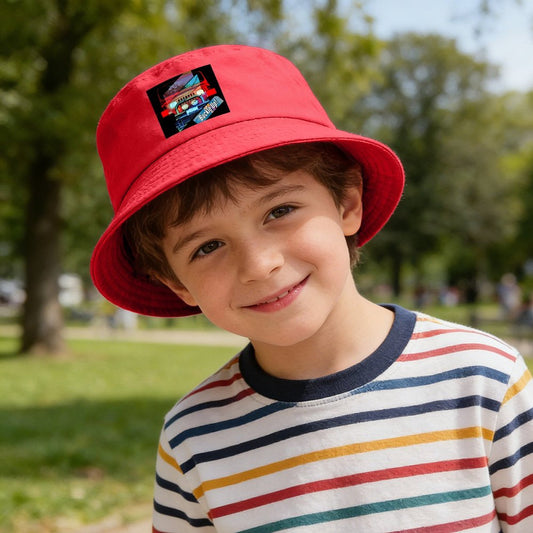 Buckle Up 4-wheel Drive Design Kids’ Bucket Hat | Ships from USA
