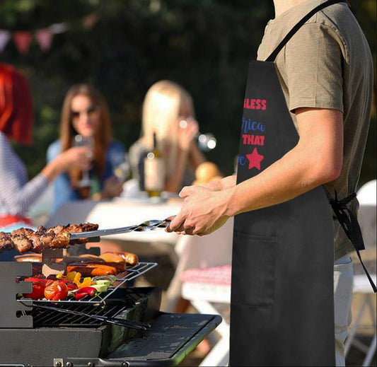 God Bless America Land that I Love Custom Apron for Men (Made in USA)