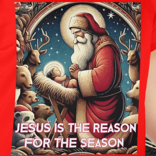 Women's Jesus is the Reason for the Season Graphic T-shirt(Made in USA)