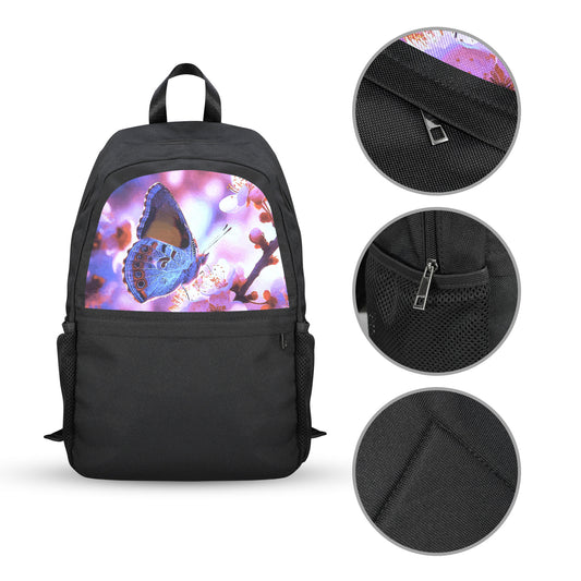 Butterfly on Cherry Tree Casual Backpack (Upper Part Printing) (Model 1753)