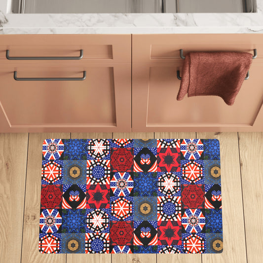 4th of July Pattern Kitchen Mat - 32"x 20" (Made in USA)