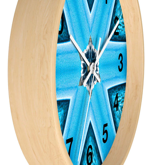 Blue Star Diamond Pattern Wall Clock