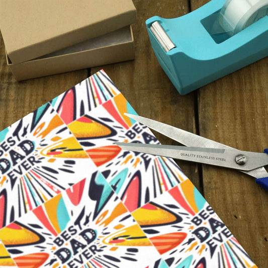 Best Dad Ever Gift Wrapping Paper - 58" x 23" (Made in USA)