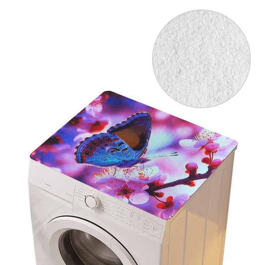Alfombrillas para lavadora y secadora con diseño de mariposa sobre cerezo (fabricadas en EE. UU.)