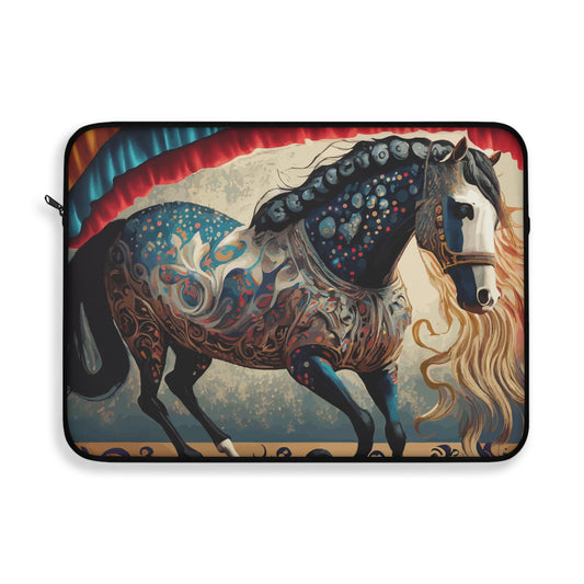 Funda para portátil con diseño de caballo enjoyado